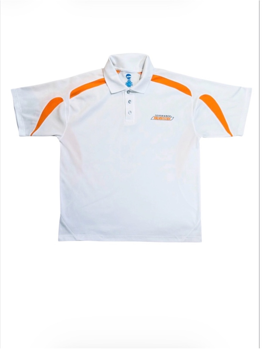 NCAA Tennessee Volunteers Vols White Polo with Orange Accents Size Large